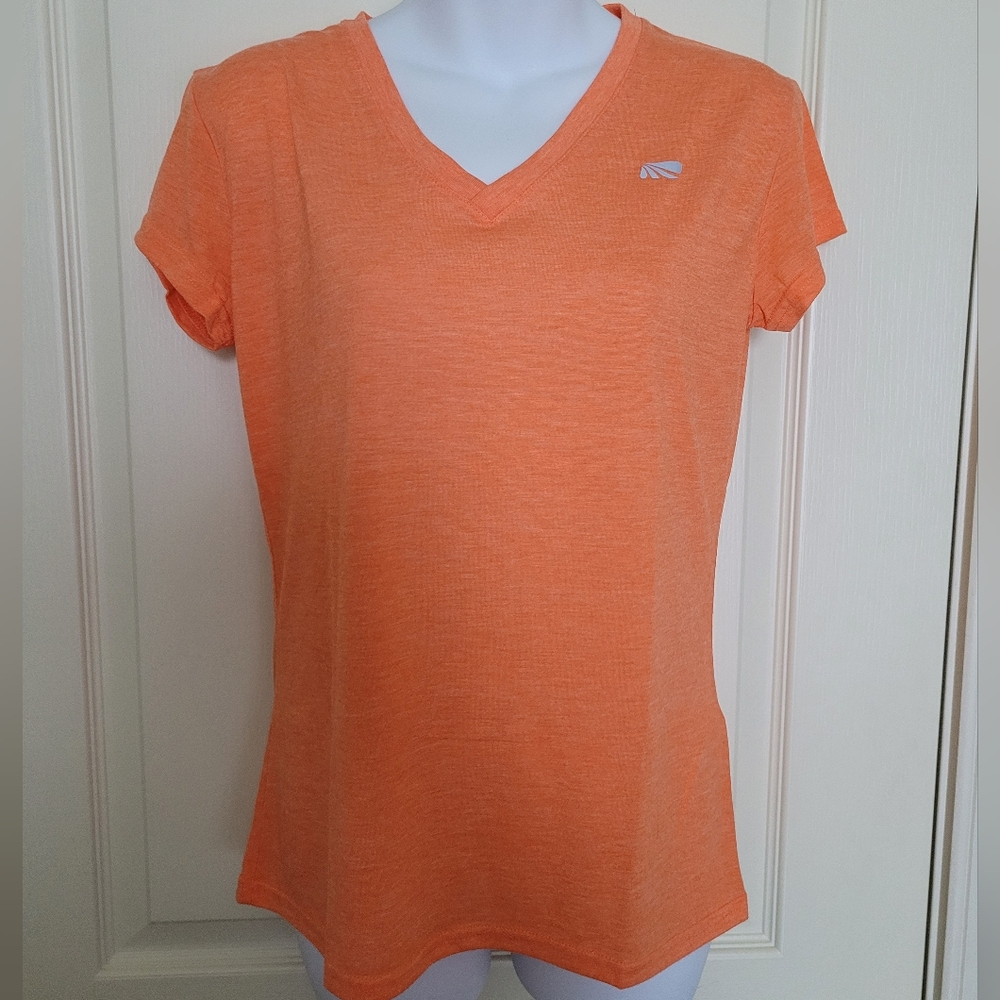 💰 (3 For $15) Marika Tek Orange Dry Wik Performance Athletic Top, Sz M, GUC